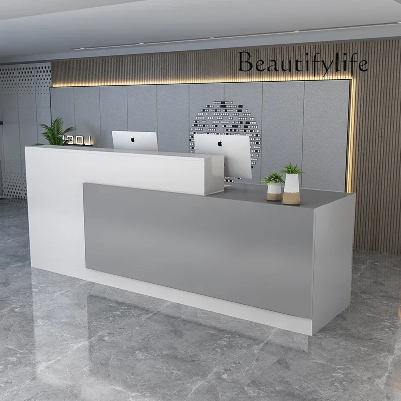 AStorage White Front Desk Reception Counter Clinic Long Classic Reception Desks Beauty Salon Mostrador Recepcion Office Furnitur