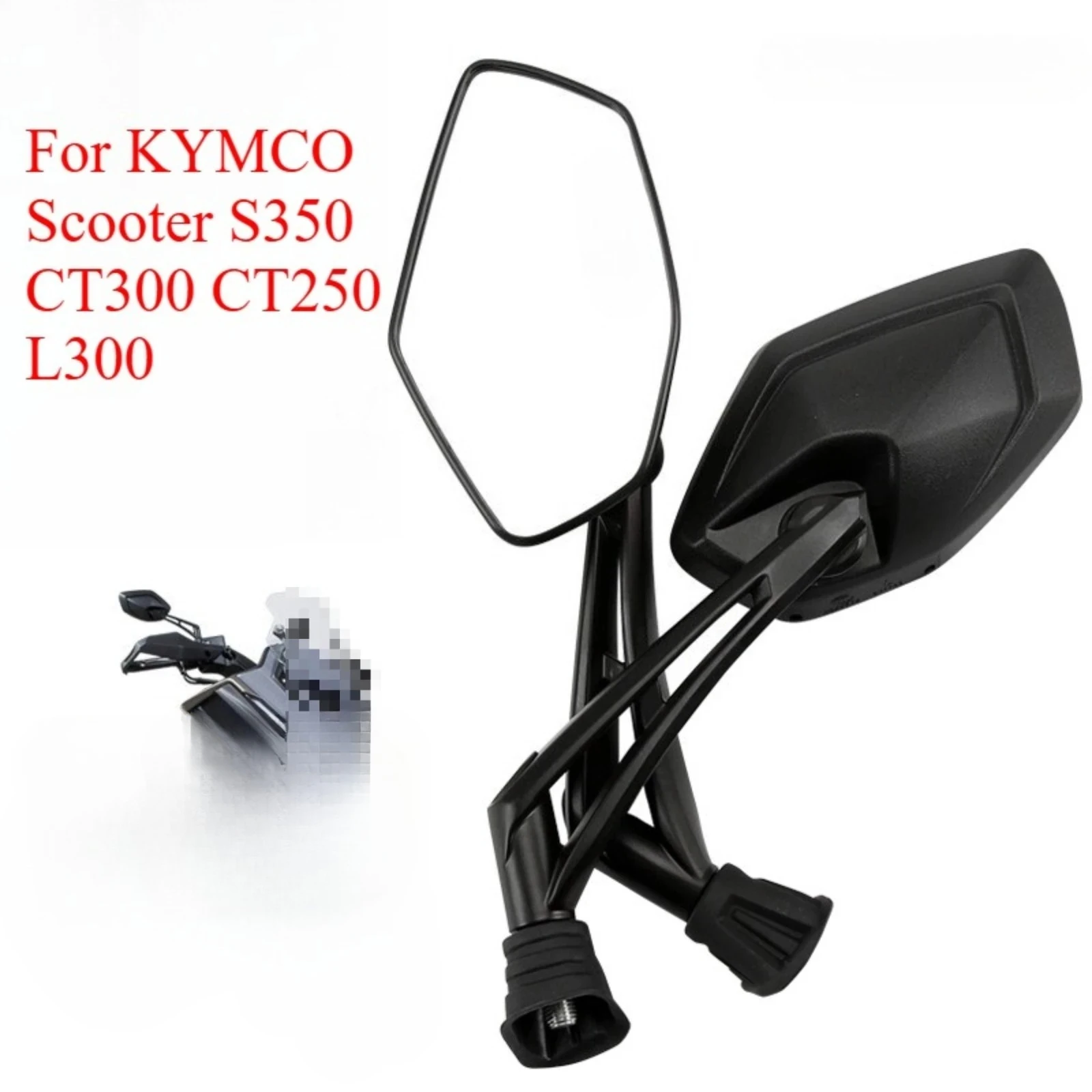 For KYMCO Scooter S350 CT300 CT250 L300 Motorcycle Rearview Mirrors Scooter Mirrors Motorbike Replacement Side Mirror Parts