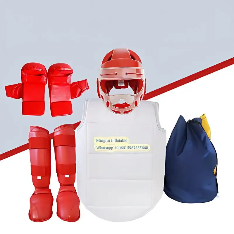

Children's Karate Gloves, Leg Protectors, Boxing Adult Ankle Protectors, Karate Helmet, Chest Protector Set