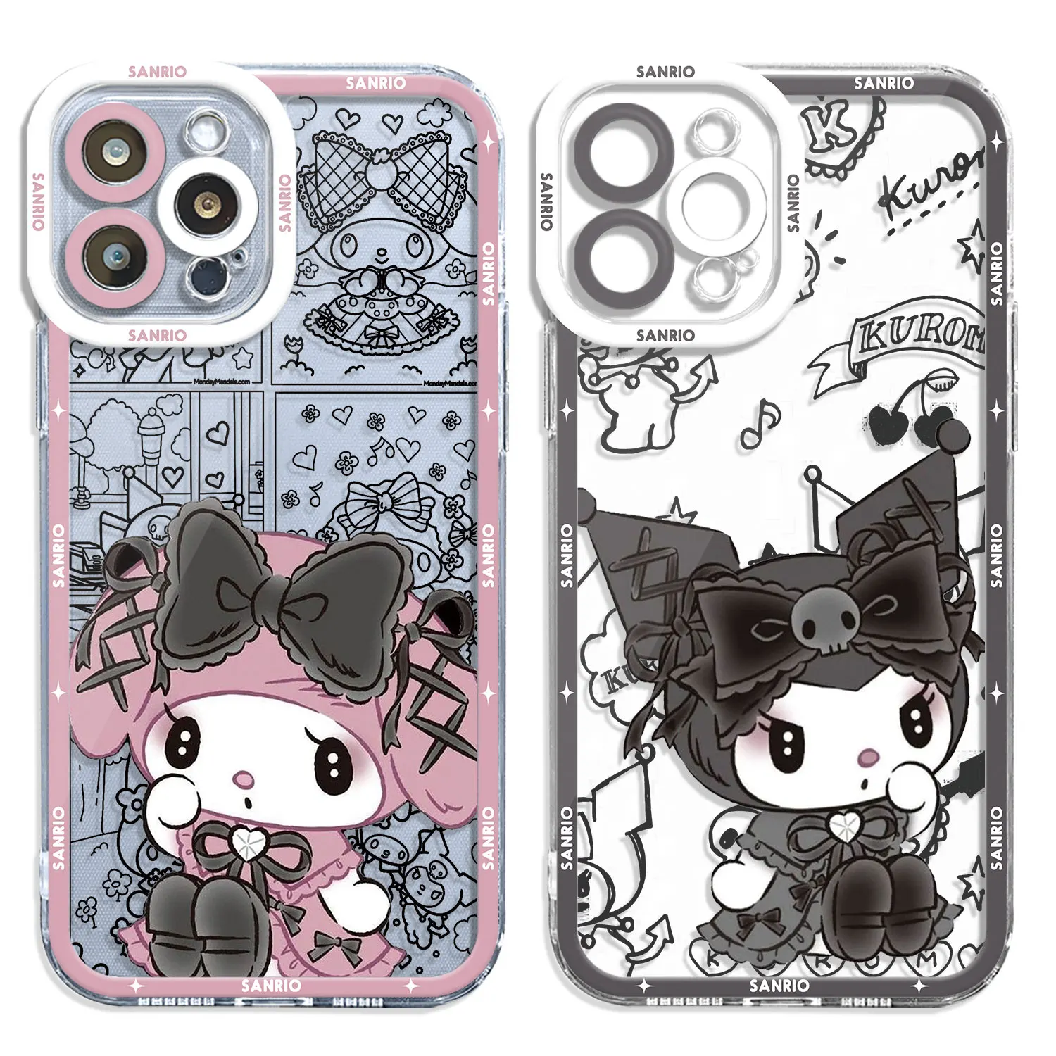 Hellos-Kittys Kuromis Melodys Phone Case For Tecno Spark Go 30C 10 Camon 30 20 19 Pova 6 5 4 Pro itel S23 A70 4G 5G Clear TPU