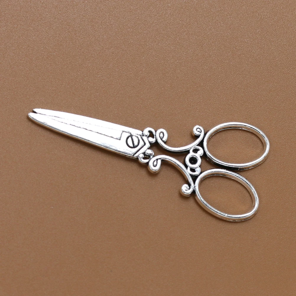 

20pcs Delicate Alloy Barber Scissor Pendants Charms DIY Jewelry Making Accessory for Necklace Bracelet ( Silver)