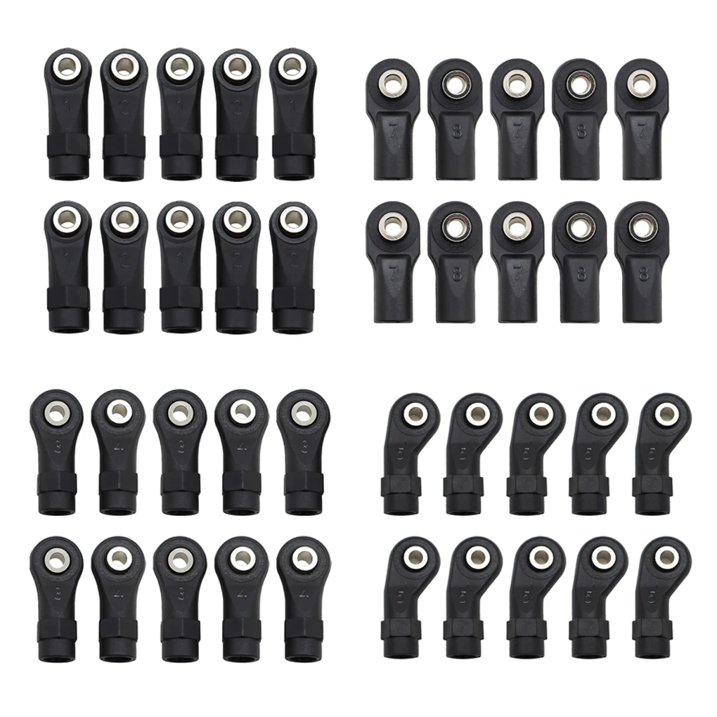 10pcs M4 Link Ball Head Holder M4 Rod End Link Linkage Balls for Axial SCX10 II D90 D110 Tamiya Traxxas Trx4 Trx6 RC DIY Parts