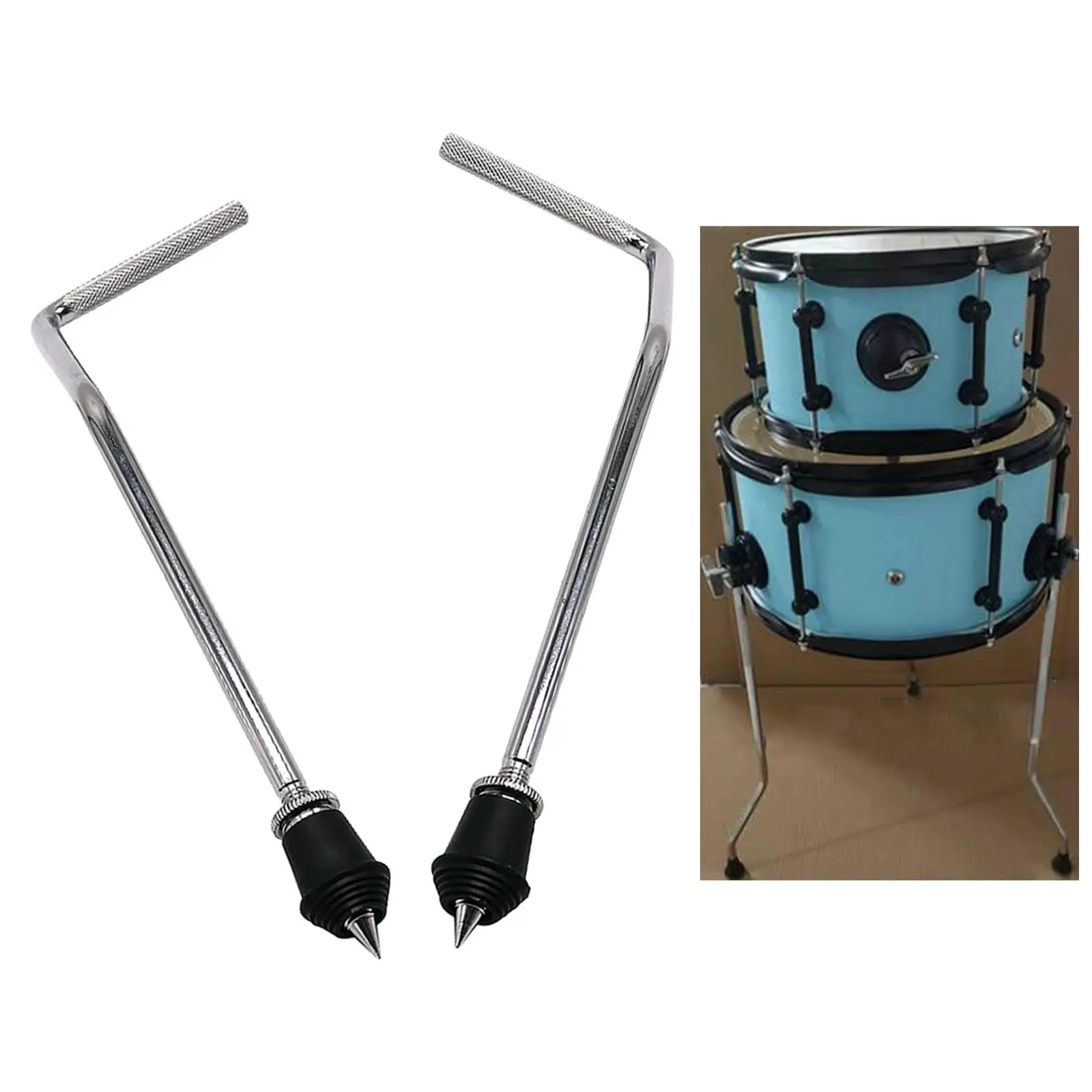 2Pcs Floor Tom Legs Drum Accessories Adjuster Tom Drum Set Drum Feet Tom Feetdrum Set for Snare Percussion Instrument Parts