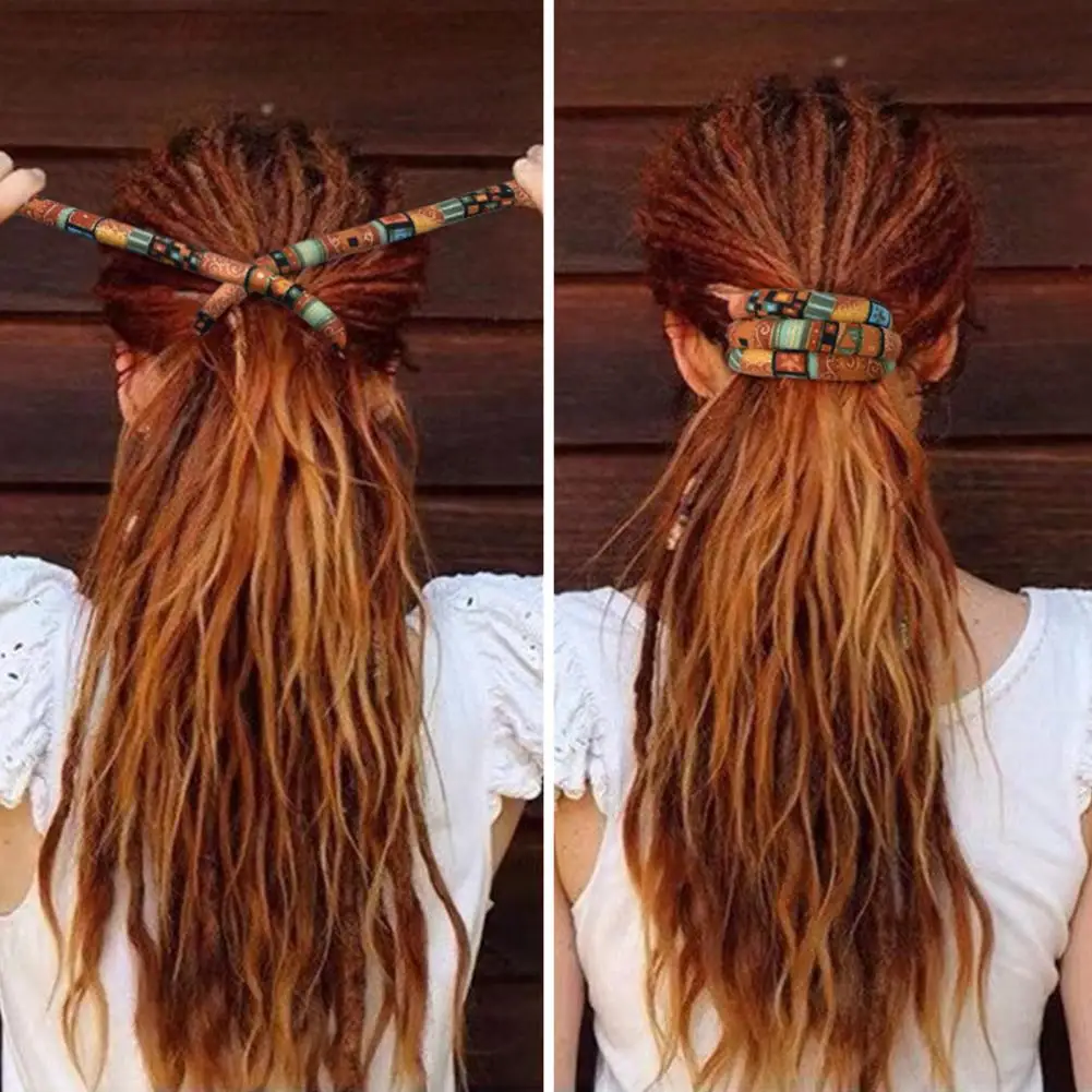 

Chic Flexible Soft Iron Wire Embedded Bendable Ponytail Holder Lightweight Dreadlocks Hair Tie Hair Accessories