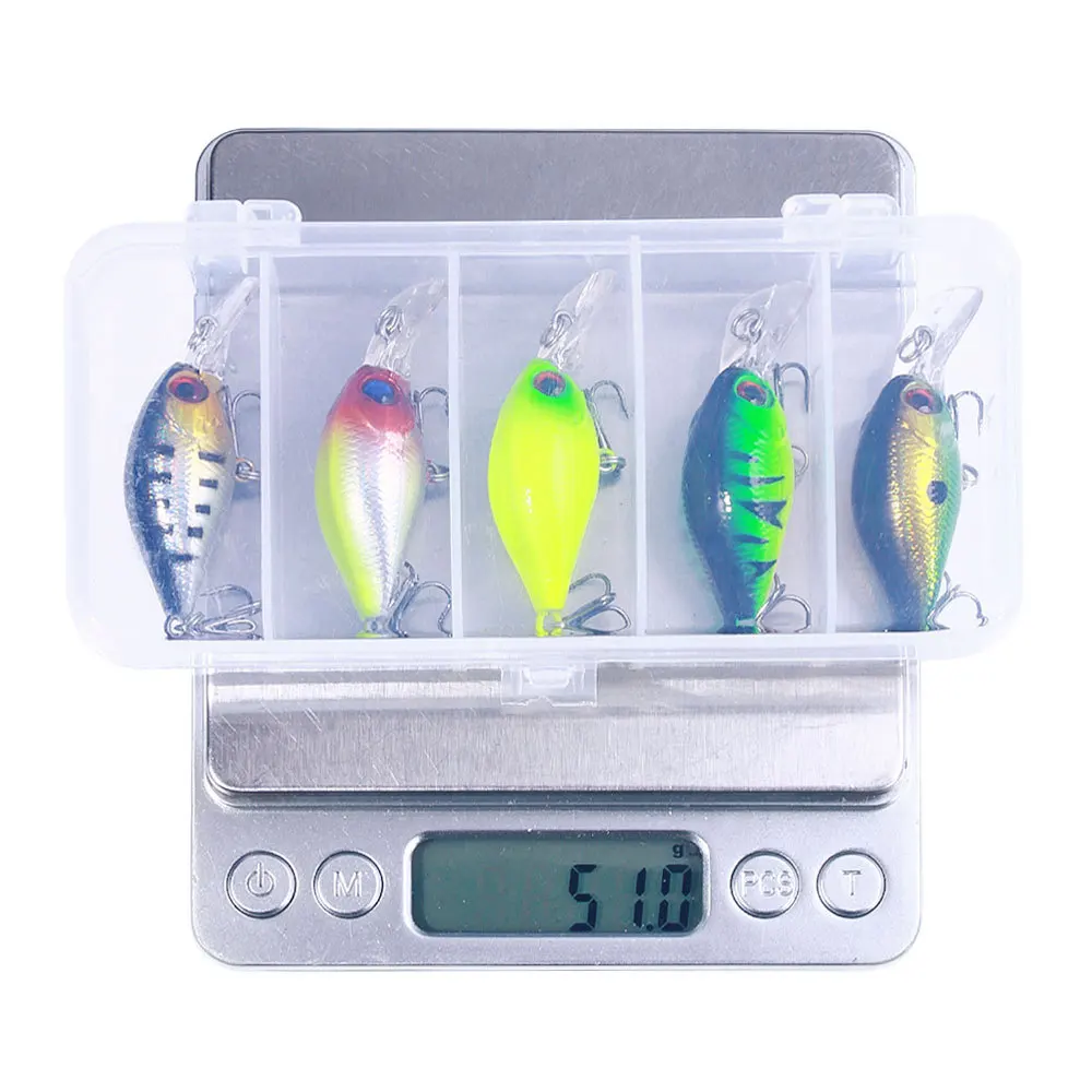 5 szt. Przynęty typu Crankbait na okonia, pstrąga, zestaw 4,4g 5cm sztuczne przynęty powierzchniowe, woblery typu Crank na szczupaka, przynęty Crankbaits do łowienia — zdjęcie 5