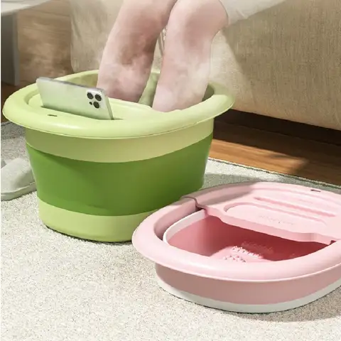 건강과 키 향상을 위한 접이식 족욕기, 휴대용 종아리 족욕기, 발 마사지 기능이 있는 족욕기, 족욕기