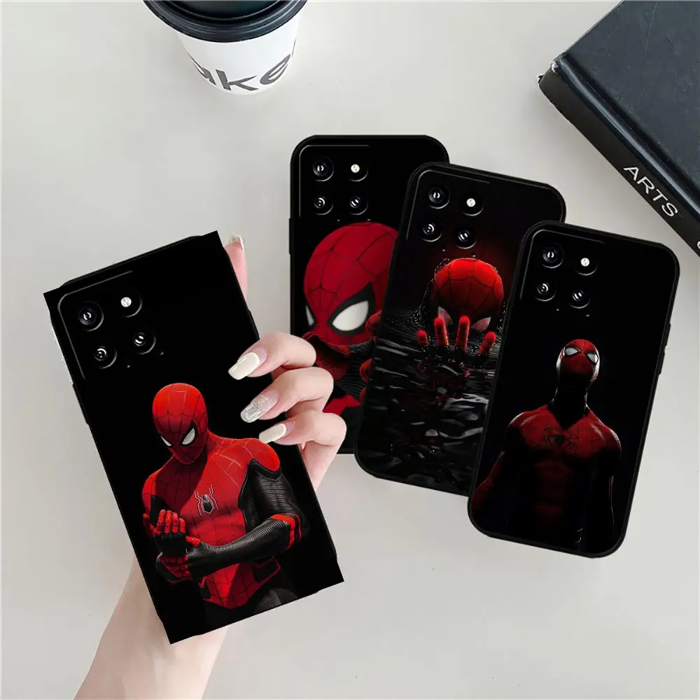 Hot Marvel Spider Man Cool Phone Case For Xiaomi 14 12 12T 11 11T 10 10T CC9 9SE POCO F5 F4 X5 X4 M6 M5 M4 PRO Black Soft Cover