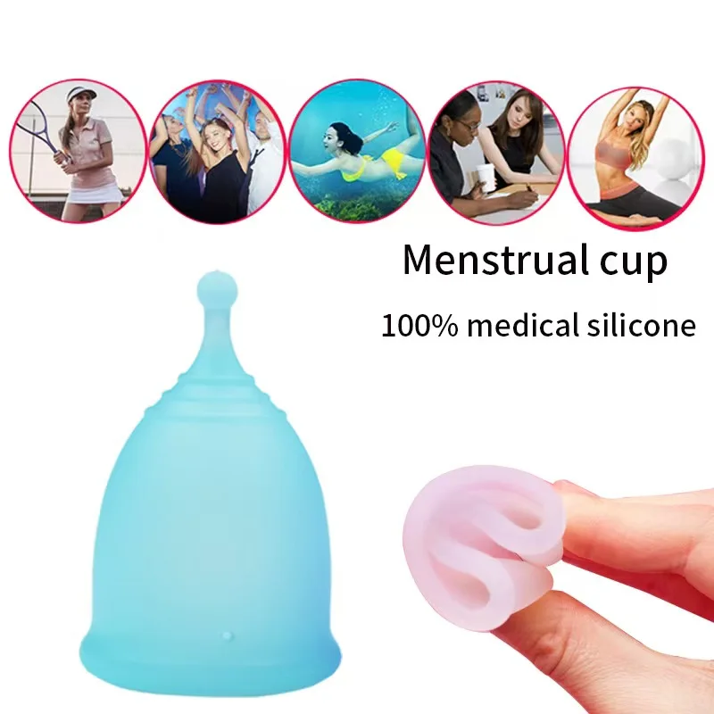 Silicone menstrual cup, medical grade, reusable, non sensitive menstrual pad, women's menstrual period care menstrual cup