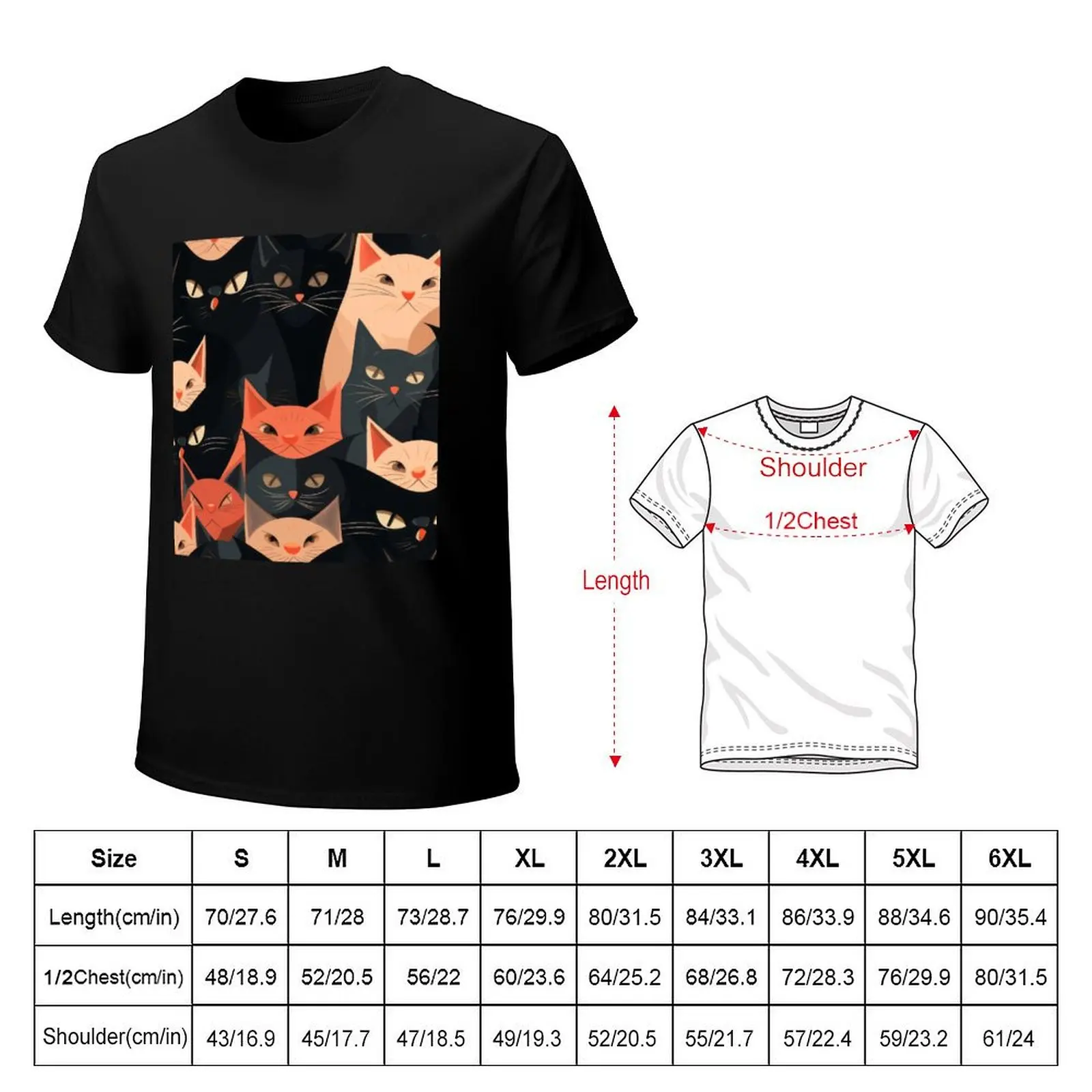 Cat Pattern cute cats A Paw-some Pattern T-Shirt cute clothes hippie clothes tops sublime mens vintage t shirts