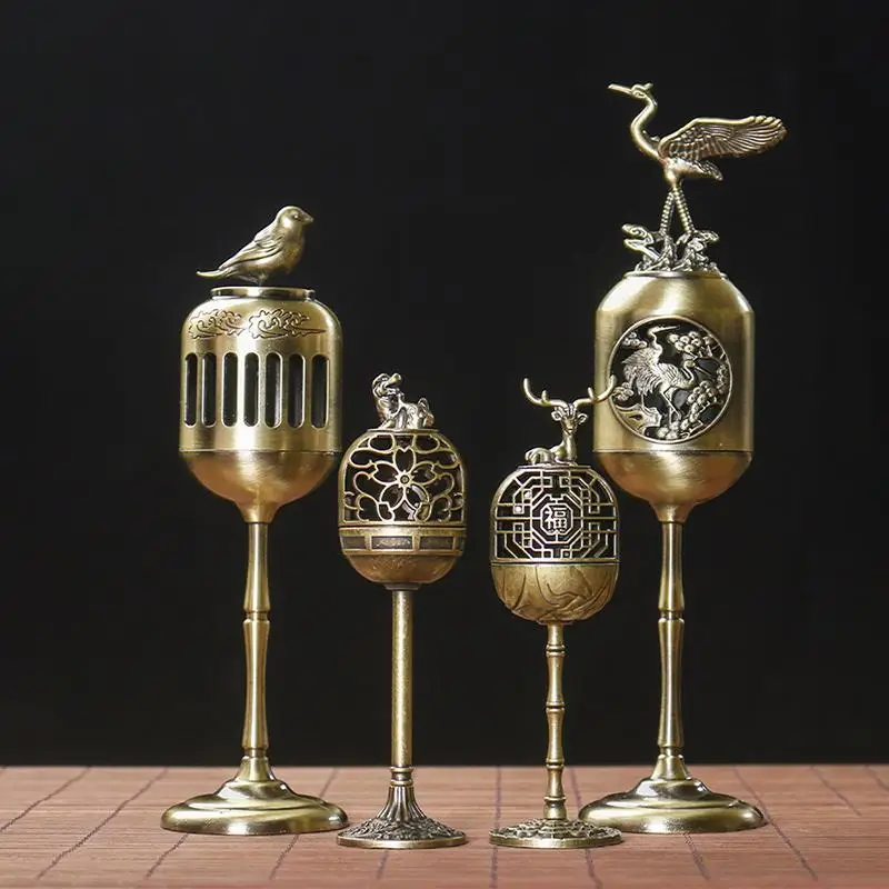 Porte-encens à refoulement Magpie Hollow, brûleur d'encens au bois de santal, ornement d'aromathérapie pour la maison, la salle de thé et la décoration de bureau