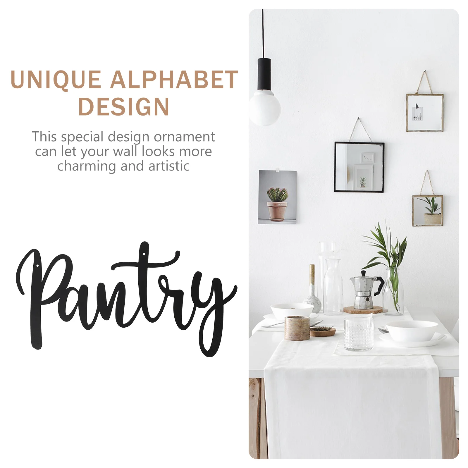 Iron Letter Wall Hanging Decor Black Art Home Sign Pendant Unique Ornament Family Office Charming Craftsmanship