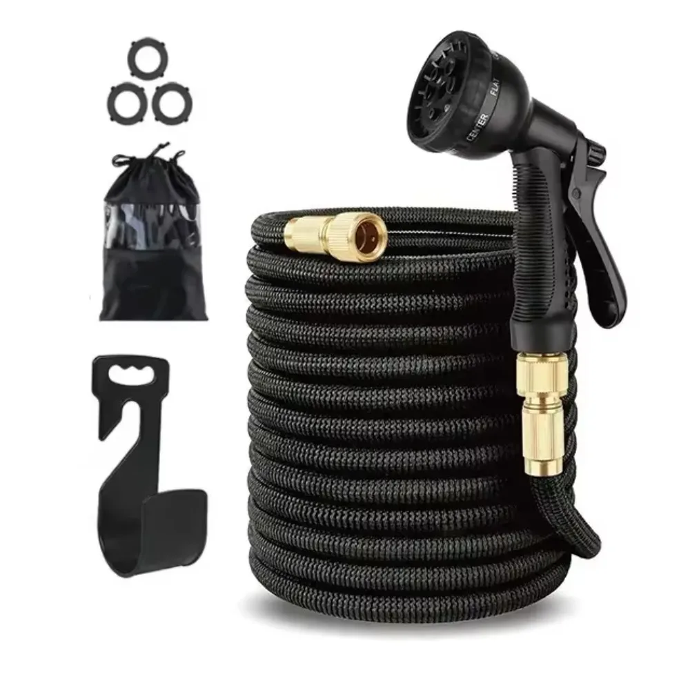 Expandable Garden Hose with High Pressure Spray Nozzle Flexible Magic Water Hose Car Washing Gardening Lawn Watering Connectors