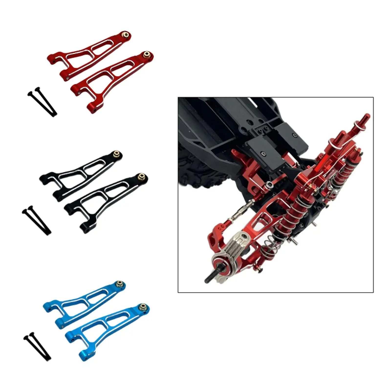 2x 1/12 RC Braço oscilante DIY Accs Substituições para UD1201 UD-12Pro Hobby Car