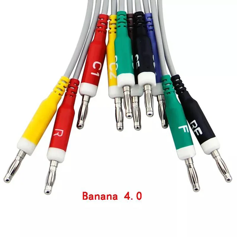 12 lead ecg/ekg cable with Banana4.0,IEC,for patiend monitor 15Pin