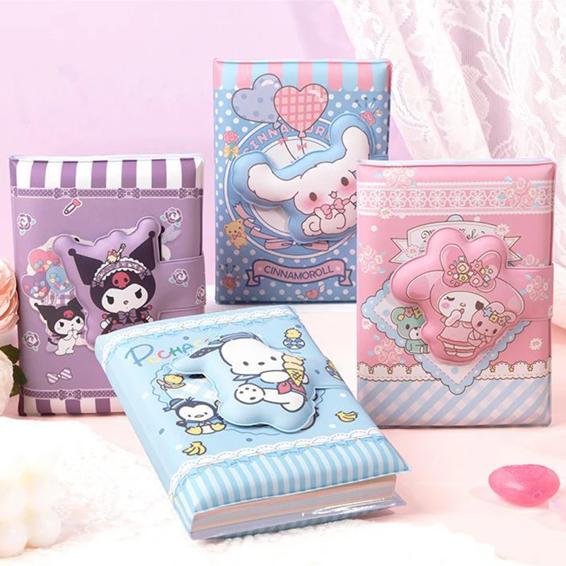 Sanrio Magnetic Buckle Notebooks My Melody Pochacco Kuromi Student Notepad Diary Planner Agenda Memo School Supplies Stationery