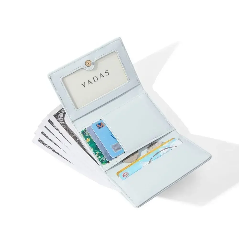 

Fashion English Letter Prints Short Wallet Foldable Multipurpose Money Bag PU Leather Pink Coin Purse Women Girl Travel