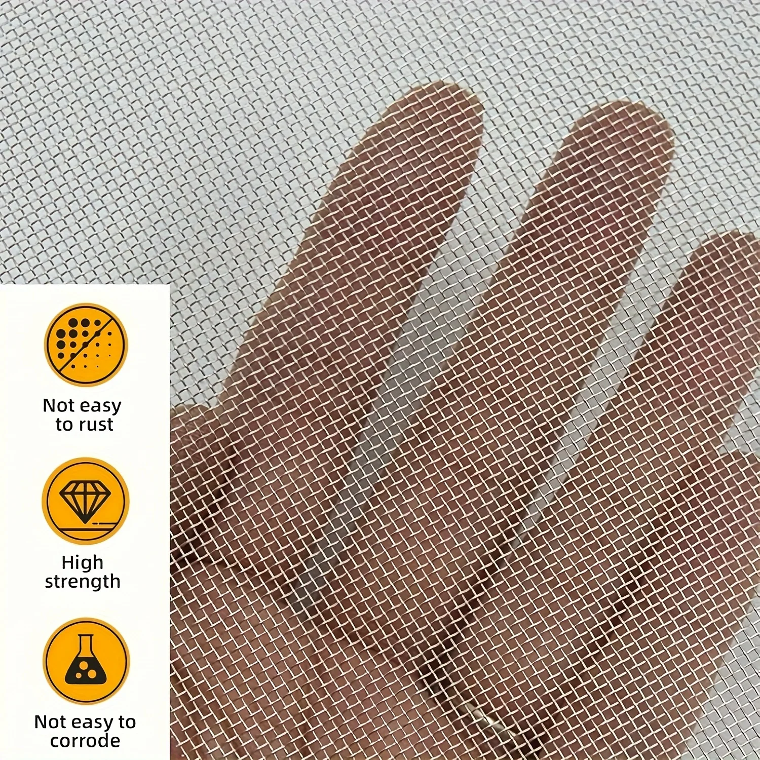 1 Rolle aus 304 Edelstahl-Feinmaschendraht, 1 mm dick, 80 cm x 200 cm (31,5' x 78,74') - Rostbeständiges Metallnetz für den Garten – Detail 6