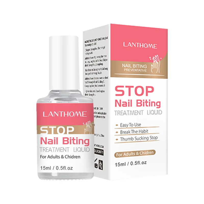 Helps Stop Nail Biting Treatment liquid 15ml Nail Polish Bitter Cuticle For Child Adult Non-Toxic Healthy Oil Stop Sucking Thumb