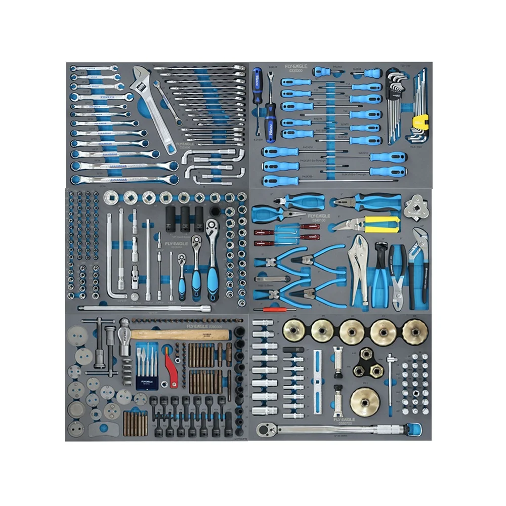 379pcs High Quality CRV Mechanic Hand Tool Set Guaranteed For Life Includes Sickle For Vehicle Repair Juego De Herramientas