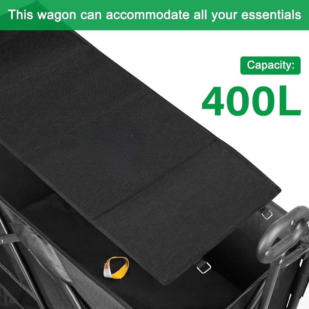 الأفضل - عربة ذات طابقين بسعة 600 رطل وعربة رياضية قابلة للطي سعة 400 لتر مع عجلات كبيرة مقاس 54 بوصة قابلة للطي - جديدة #6