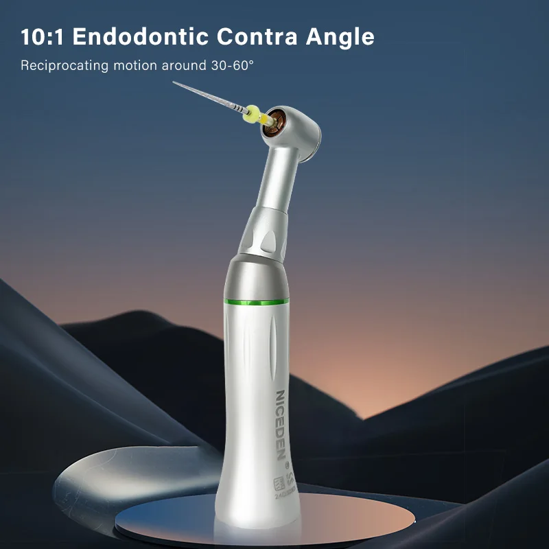 Dental 10:1 Reduction Root Canal File Handpiece Lightweight Mini Head 60° Knob E-Link Handpiece Dental Dentist Tools