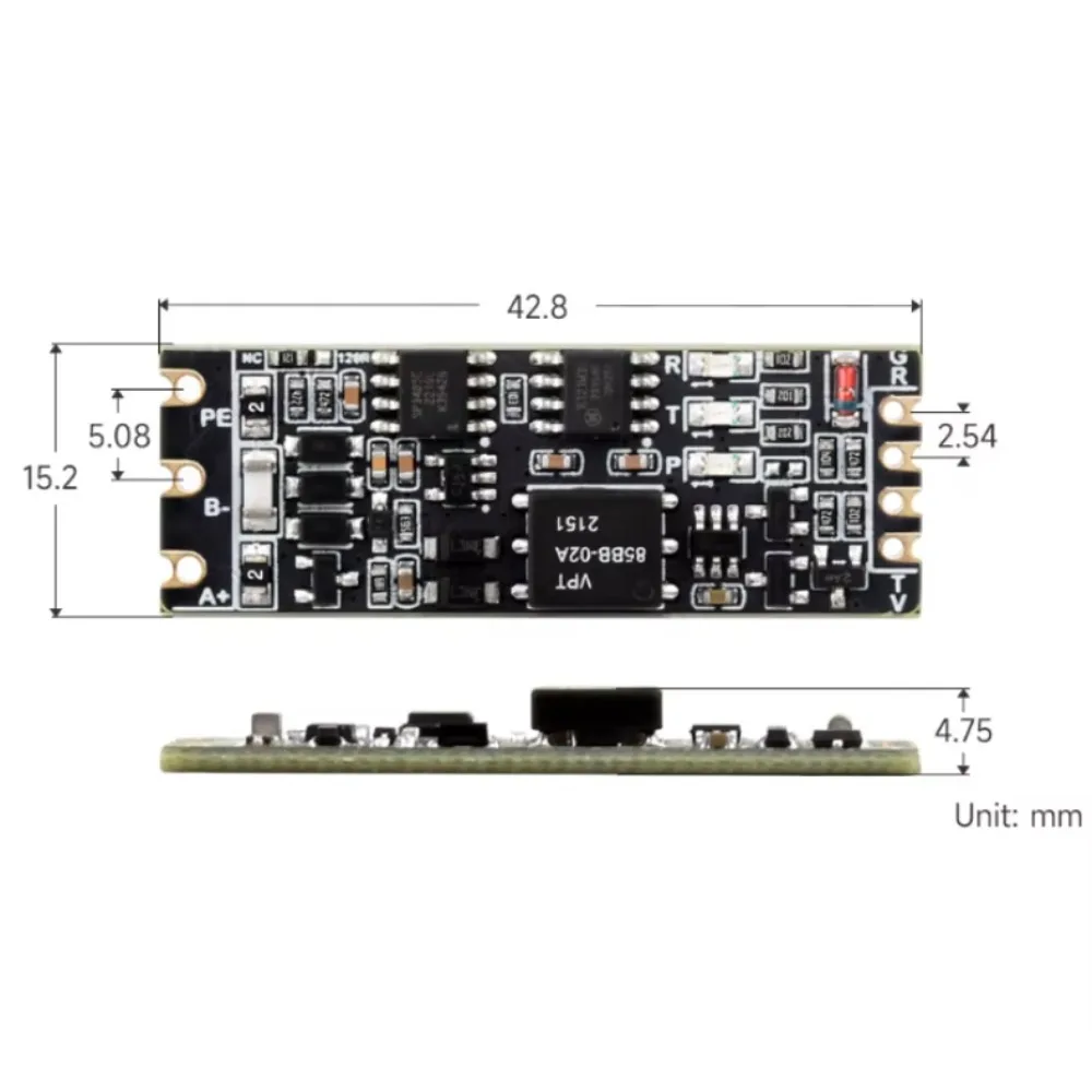 TTL to RS485 Converter with Electrical Isolation Half-Duplex Communication & Multi-Protection Circuits