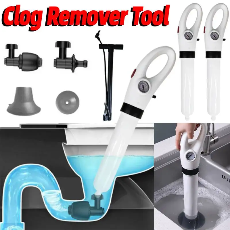 

Drain Clog Remover Tool Manual Toilet Plunger Powerful Pneumatic Dredge Equipment Air Drain Blaster Unblocker Clogged Sink Pipe