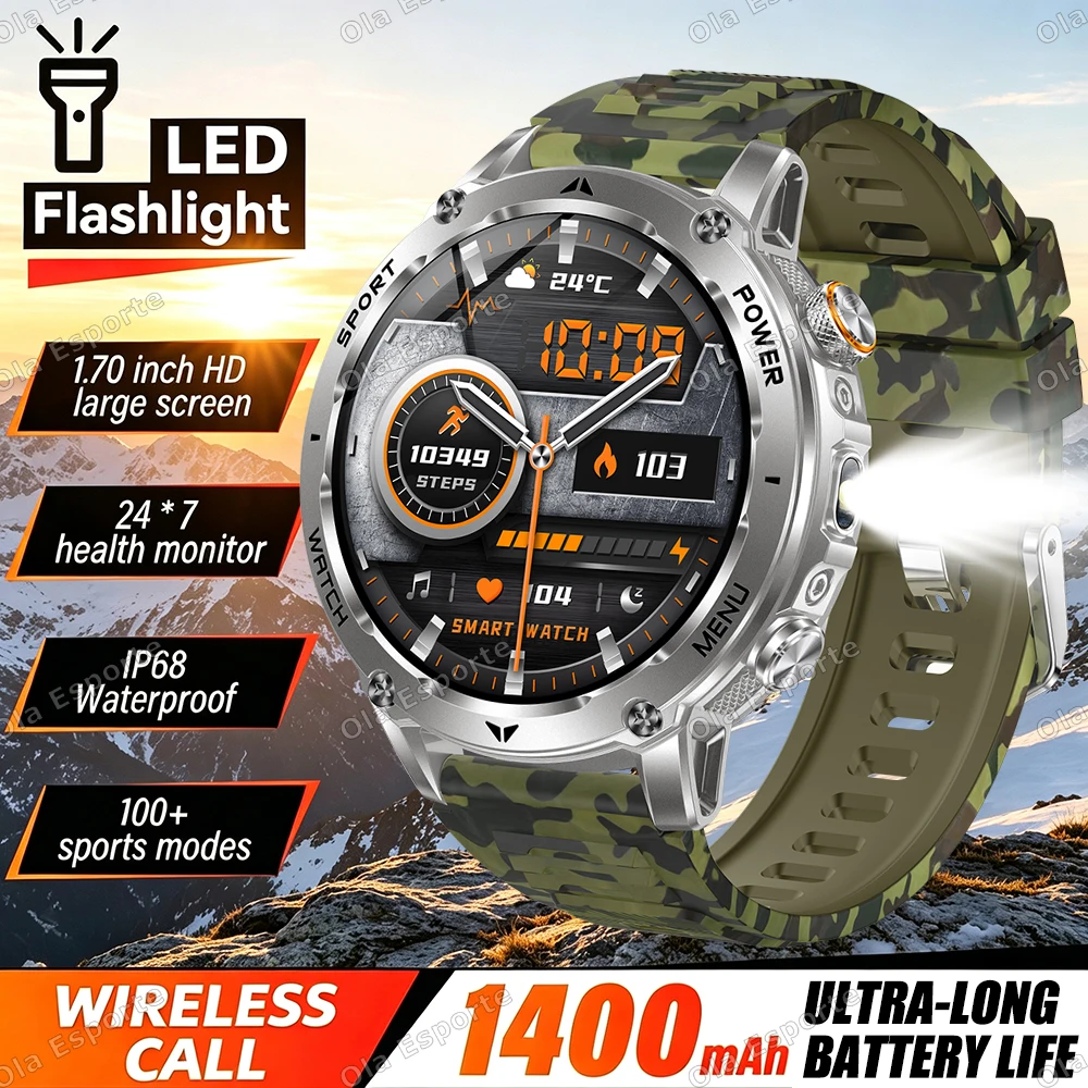 Military Smart Watch with AMOLED Screen & GPS