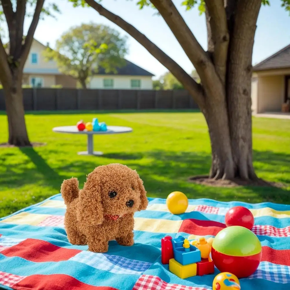 ไฟฟ้าของเล่นตุ๊กตาลูกสุนัขเดิน Barking Wagging TAIL Interactive ของเล่นตุ๊กตาสั้นตุ๊กตาลูกสุนัขตุ๊กตาเด็กของขวัญคริสต์มาสฮาโลวีน