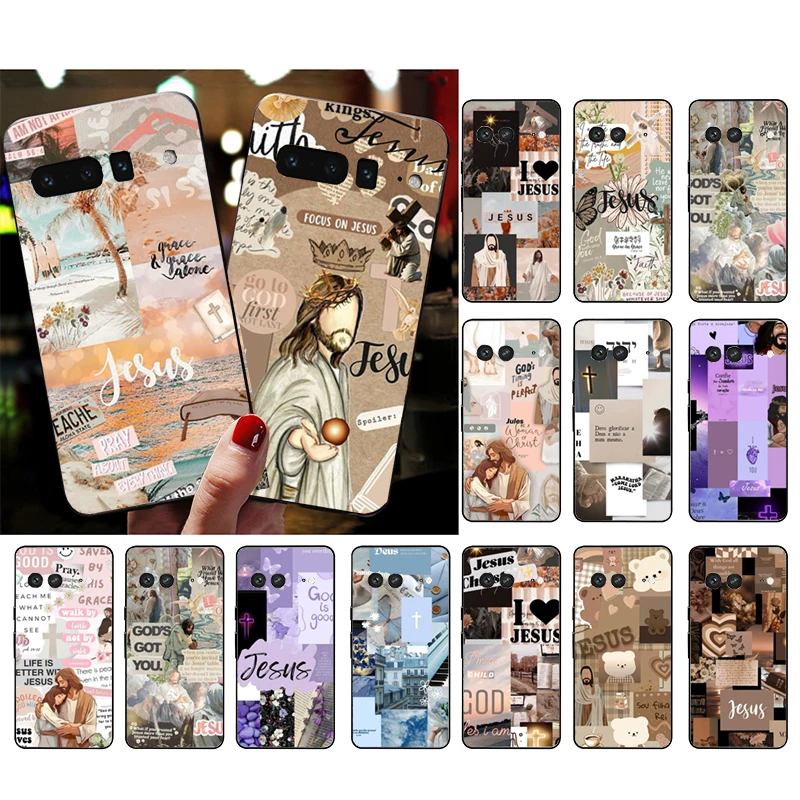 

Aesthetic Christian Jesus Phone Case For Google Pixel 10 9 Pro XL 9A 8 7 6 Pro Pixel 8A 7A 6A Pixel 8 7 6 5