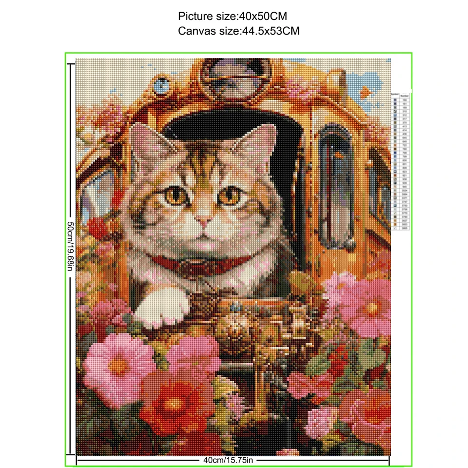 Cat Train Diamond Painting 5d Diy Tarot Card Cats Mosaic Diamond Picture Full Square/Round 5D Diamond Embroidery Sale W49