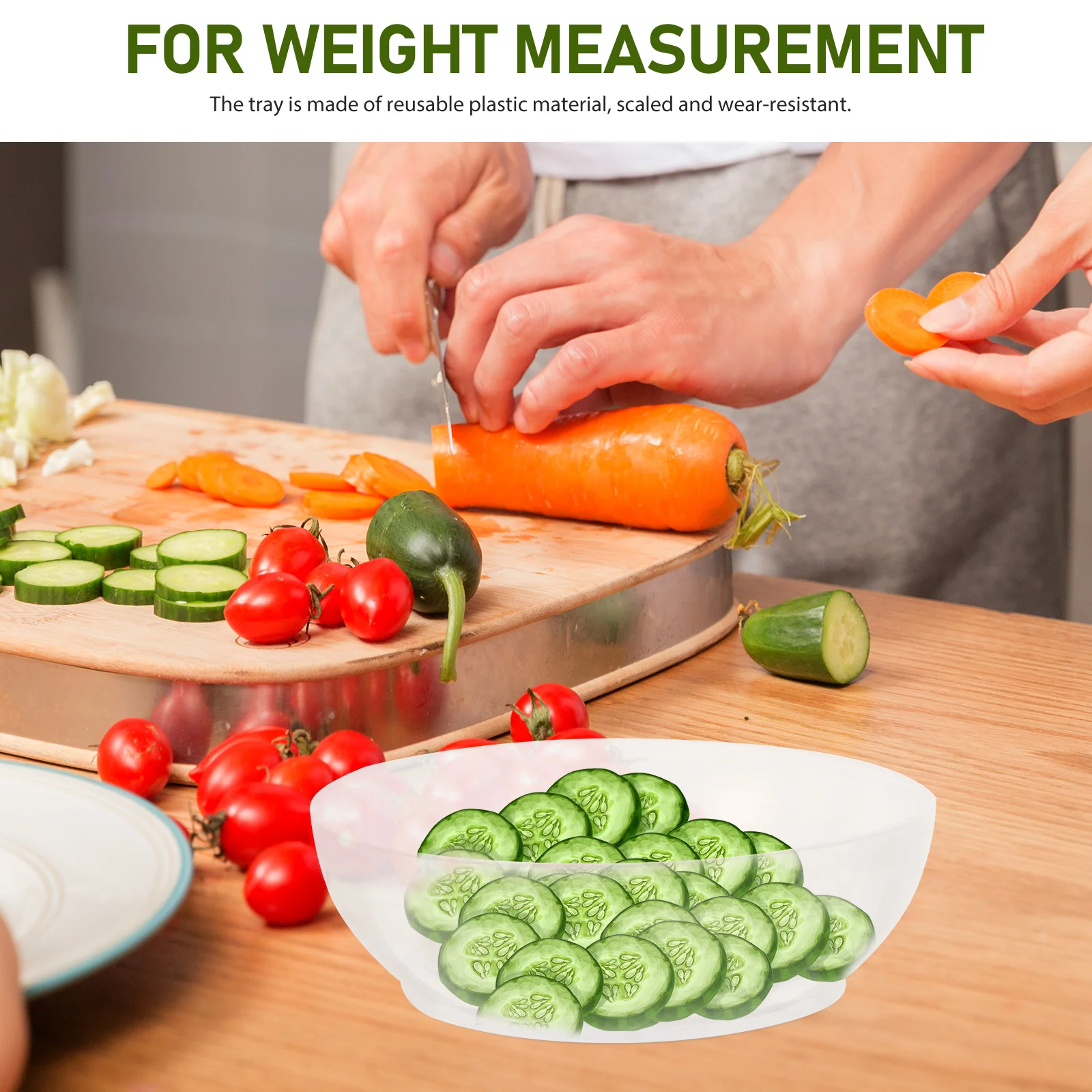 Weighing Pan Kitchen Electronic Scale Tray Transparent Cup Plastic Portable Powder Weight