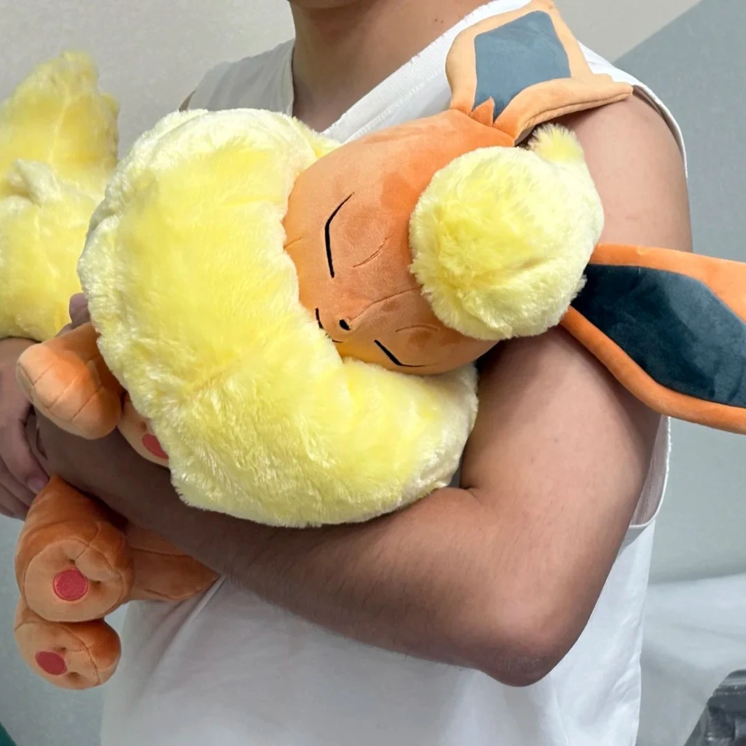 new-sleeping-eevee-flareon-plush-toy-pokemon-doll-cartoon-animals-soft-gift