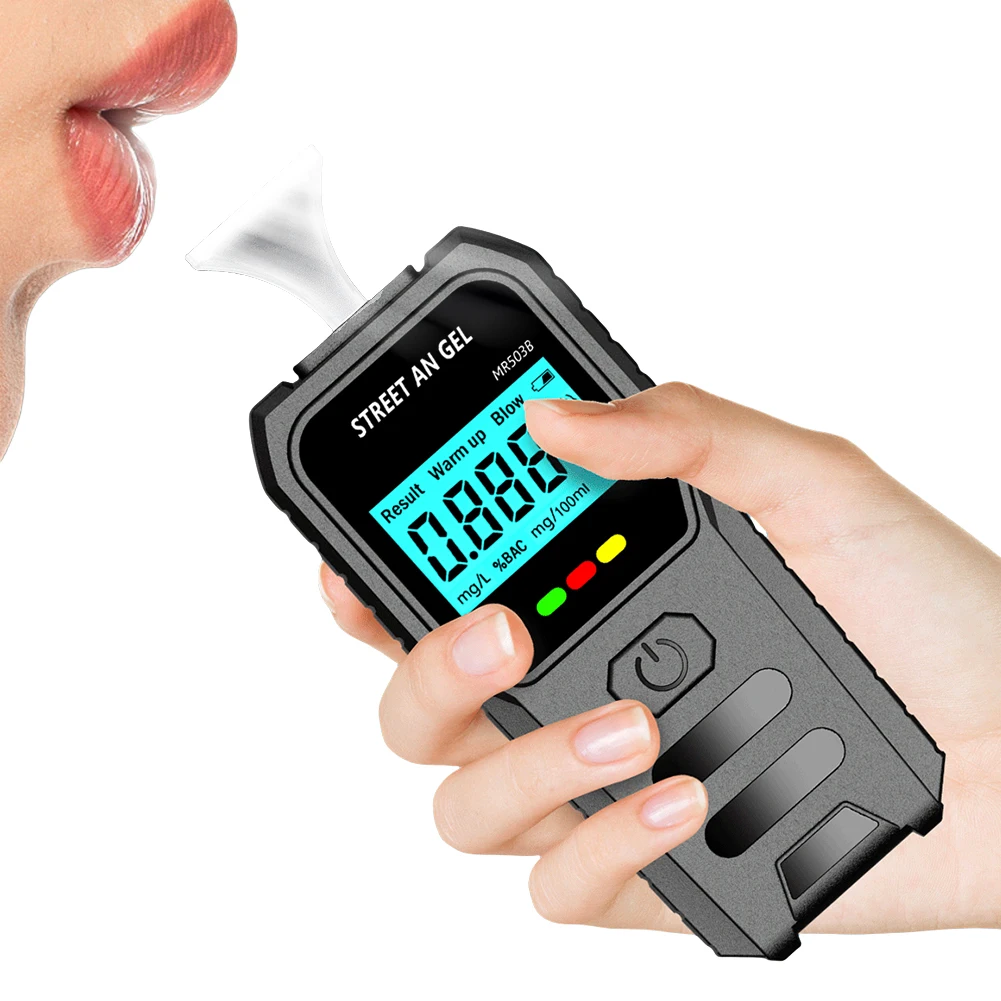 Digital Breathalyzer Backlight LCD Display Alcoholometer Accurate Drunk Driving Analyzer for Personal & Professional Use