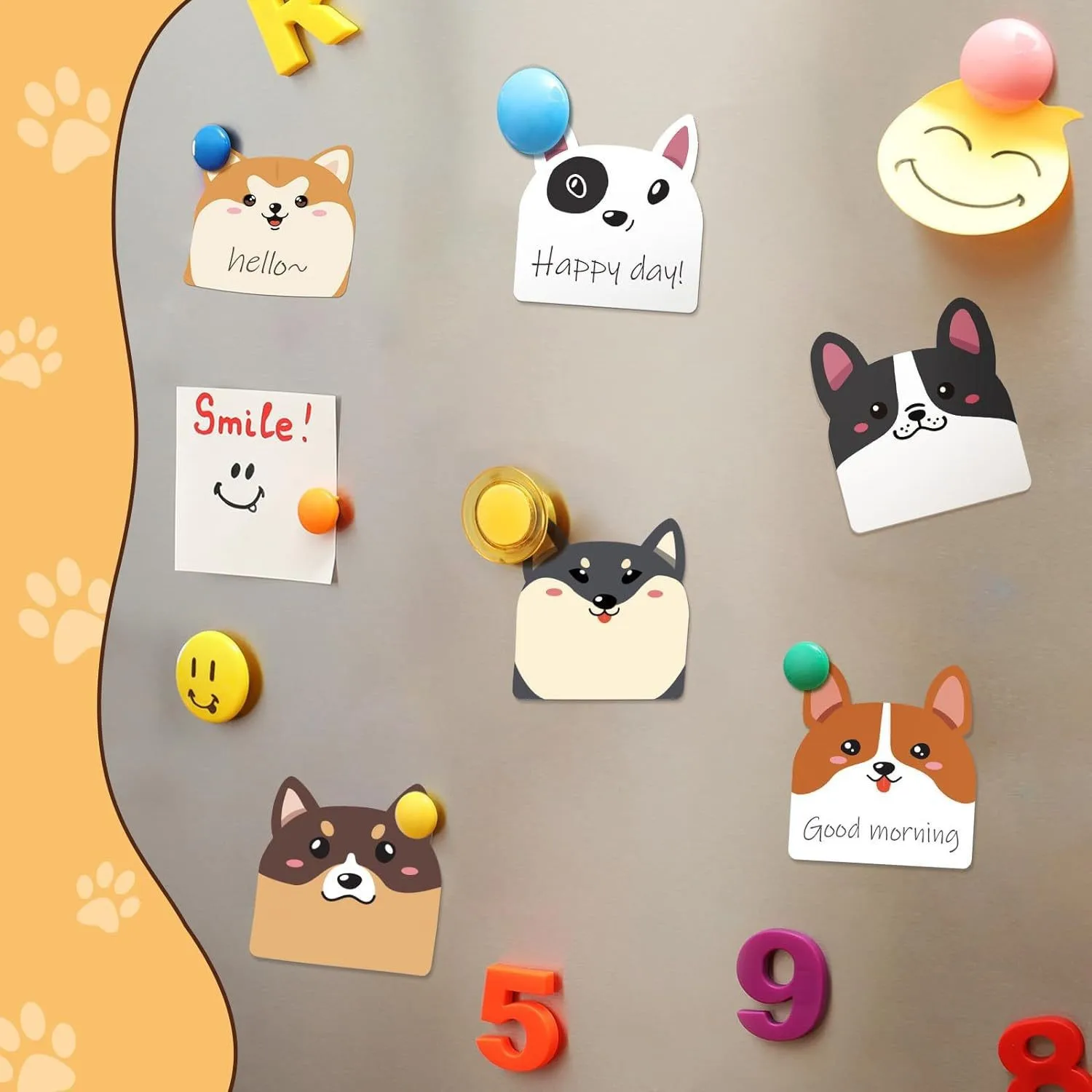 6/12 Pcs Cartoon Puppy Shaped Notepad, Multi‑Style Cute Pet Die‑Cut Sticky Notes, Memo Stickers for Office & Study