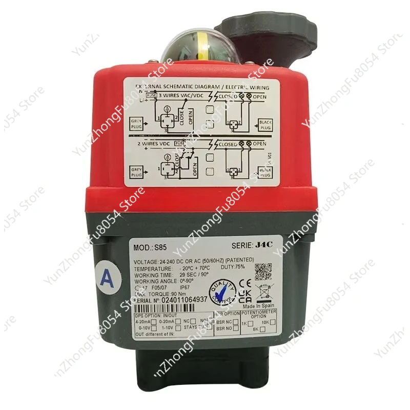J J J4C-S85 تشغيل/إيقاف 90Nm المحرك الكهربائي لصمامات التحكم والتنظيم 24-240vac 24-135vdc