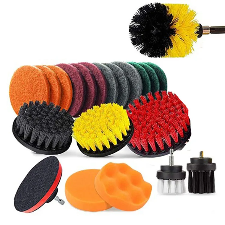 22PCS Set Electric Drill Cleaning Brush Head, Disc Brush Cleaning, Dust Removal, Polishing Car Wash Tool