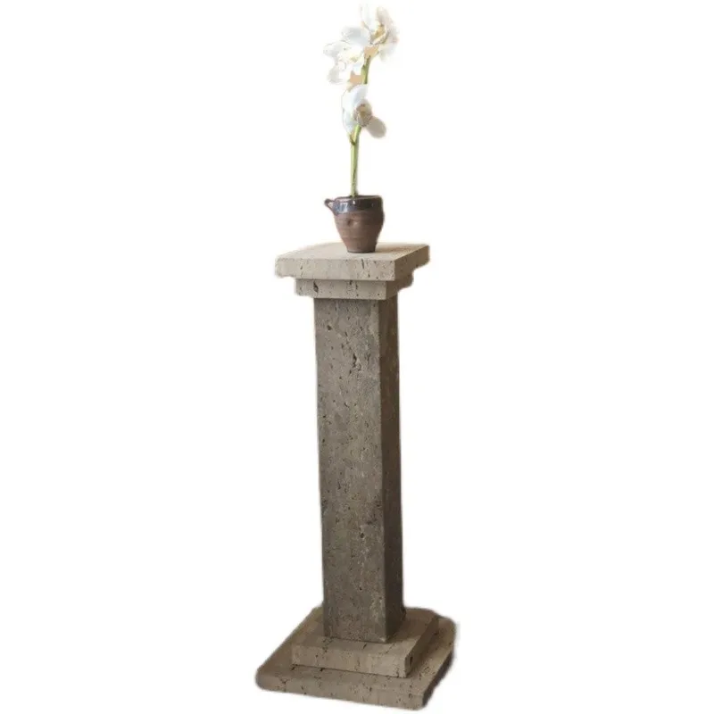 &d FURNITURE wholesale price living room furniture coffee tables Tall column shaped marble coffee tables