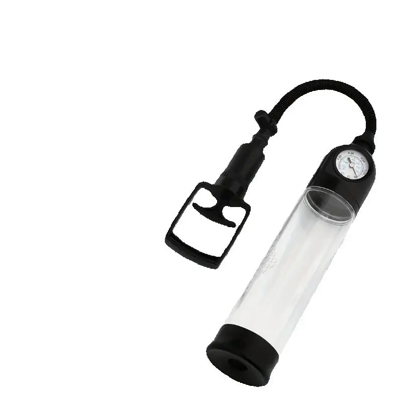 Vacuum Pump Toys for Men with Pressure Gauge Including 1 Realistic Vaginal Sleeve and 3 Silicone Sets for Male Penis Pump