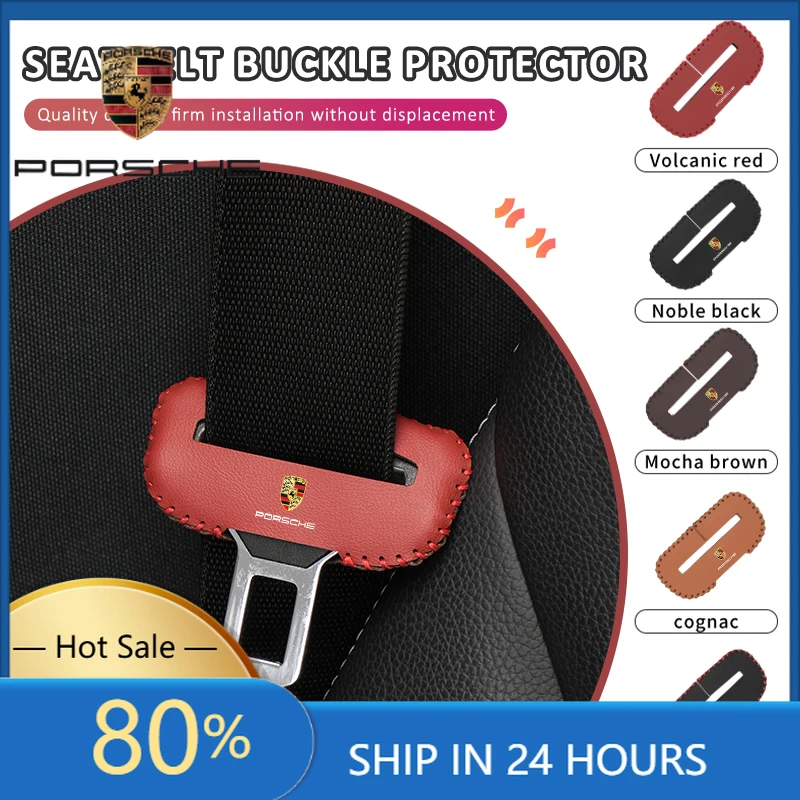 

Interior Stickers Fot Porsche For Porsche Car Seat Belt Clip Protection Anti-Scratch Buckle Plug Cover Boxster Cayenne Panamera