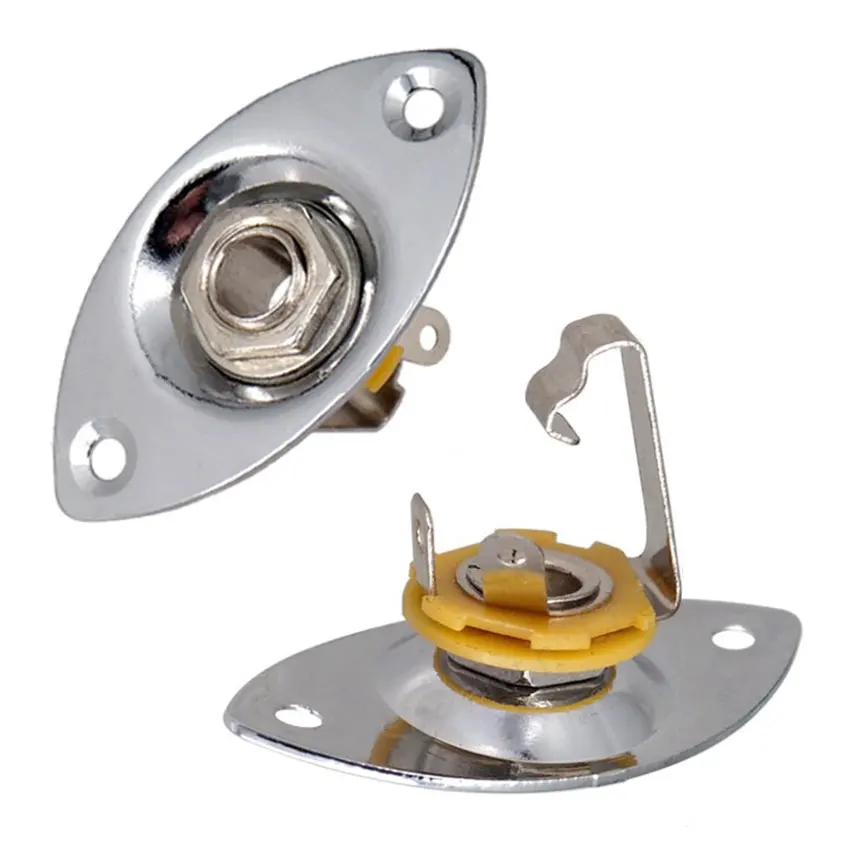 1/5/10PCS Square Style Plate Guitar Bass 1/4 Output Input Jack Socket for Electric Guitar Gutiar Parts Connector