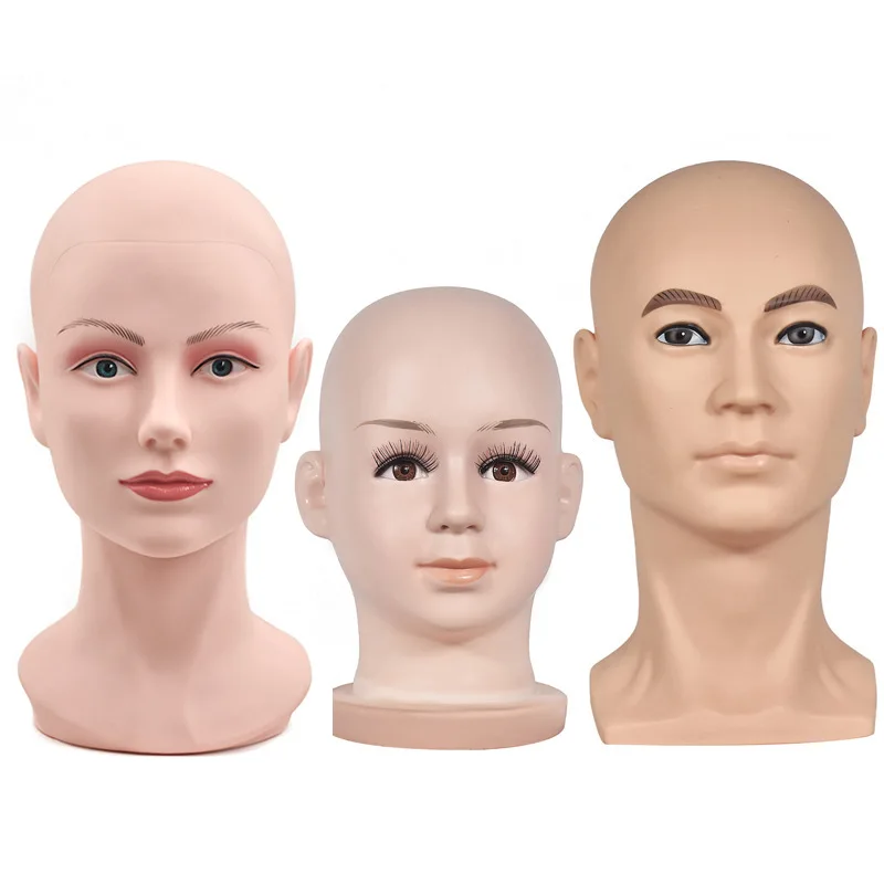 Professionele Pruiken Display Hoofd Voor Mannen Vrouwen En Kinderen, Realistische Mannequin Hoofd Voor Hoeden Bril En Maskers