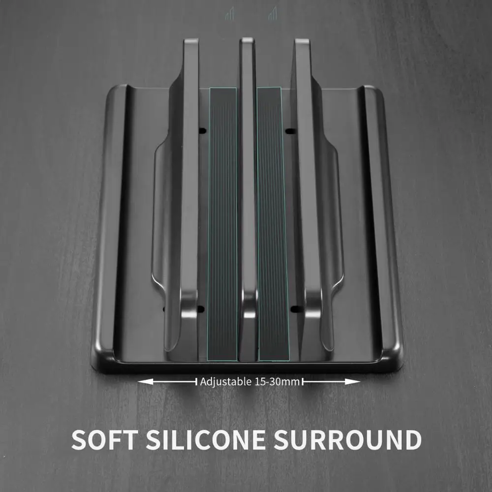 Soporte Vertical de plástico para ordenador portátil, accesorio ajustable para Macbook/tableta/teléfono, base para Notebook, ahorro de espacio