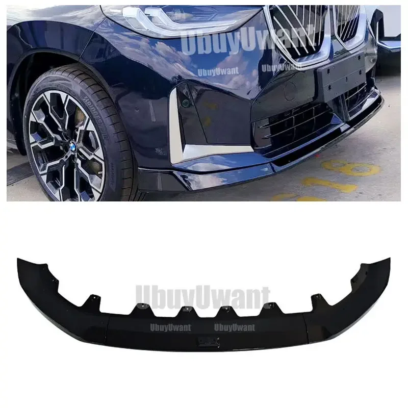Front Bumper Splitter Lip Spoiler Diffuser Guard Body Kit Cover For BMW X3 G45 2025+ Gloss Black ABS Tuning