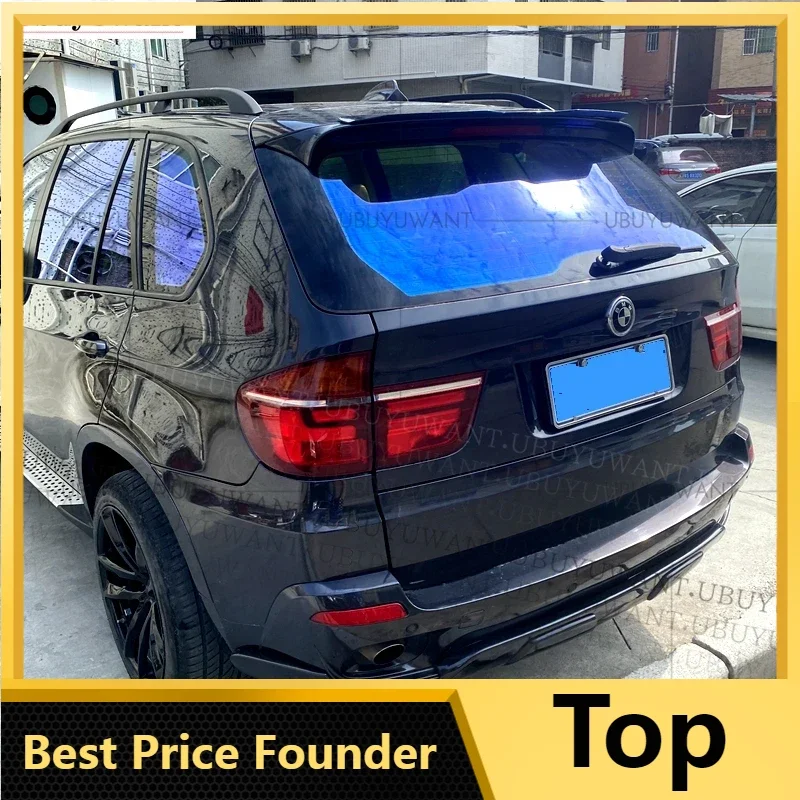 ABS Tail Wing Lip Spoiler For BMW X5 F15 X5 E70 E53 G05 F20 Hatchback Car Accessories Matte Black Car Rear Wing Roof Lip Spoiler