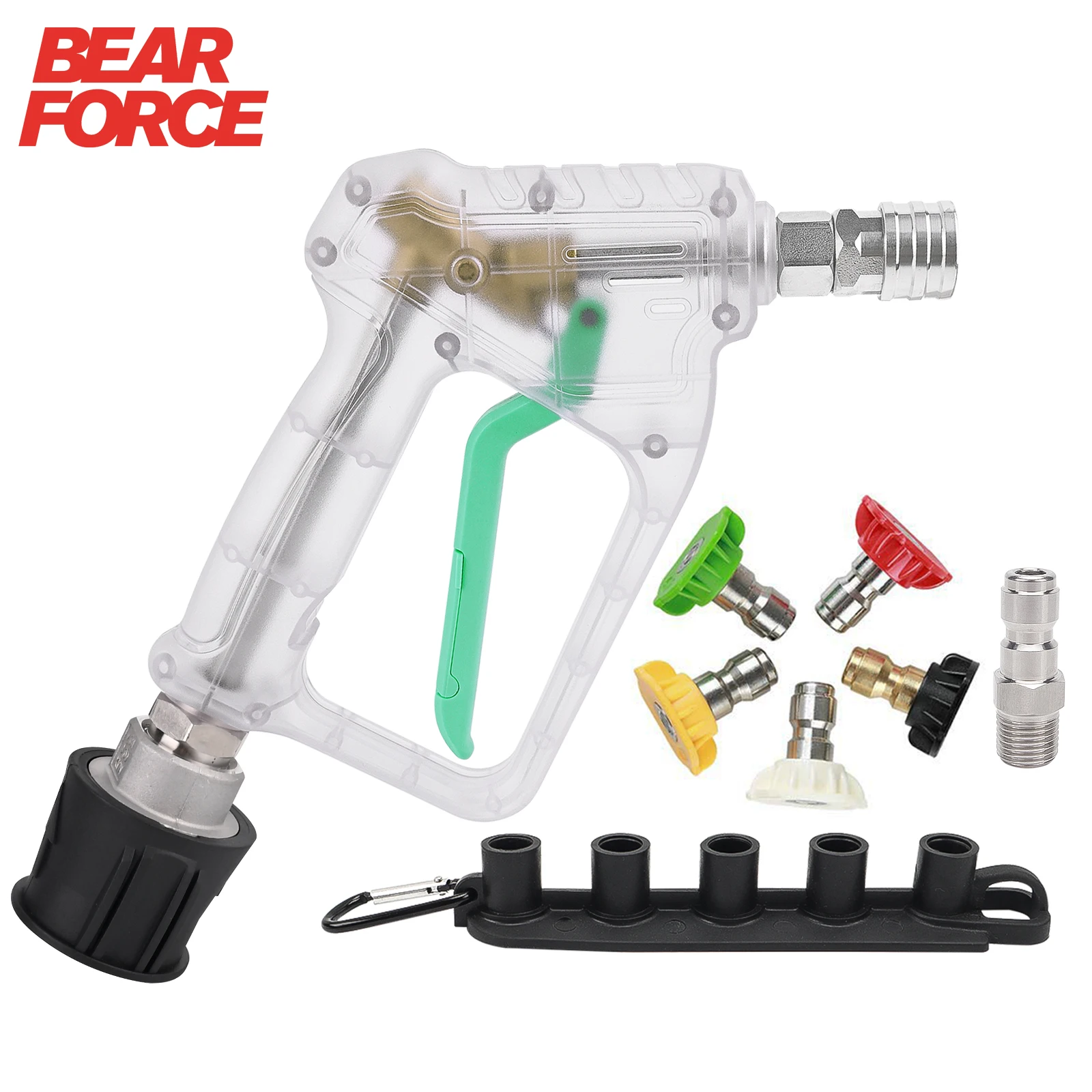 

Водяной пистолет для мойки высокого давления Bear Force для шланга для чистки автомобиля, соединительные насадки для Karcher Nilfisk Parkside Bosch, быстроразъемные насадки