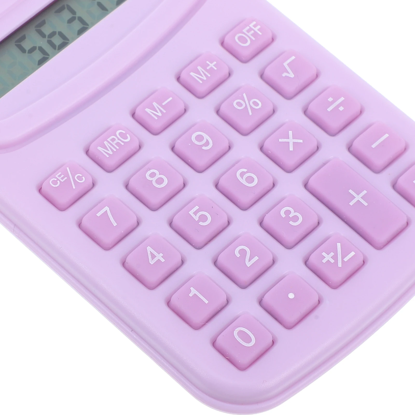 

Portable Mini Calculator Lavender Color Basic Functions Office Use Plastic Handheld Desktop Tool Students