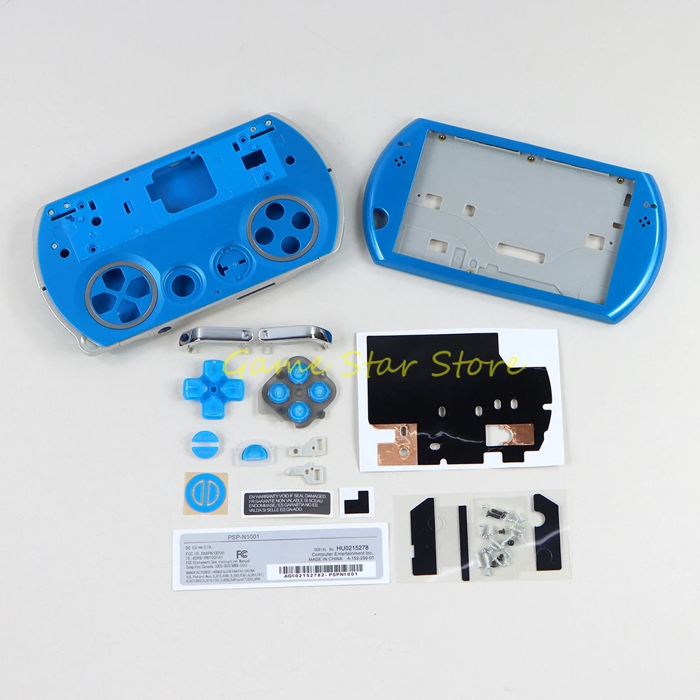 8 مجموعات كاملة مجموعة الإسكان شل مع أزرار مع مسامير لمجموعة استبدال وحدة التحكم في الألعاب PSP GO #5