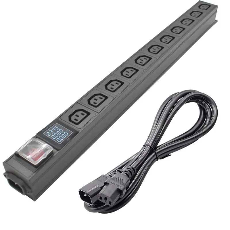 Aluminium alloy PDU power strip  Power Link Output Box 11 AC C13 powercon inlet and outlet SOCKET C14 port AU US UK C14 PLUG