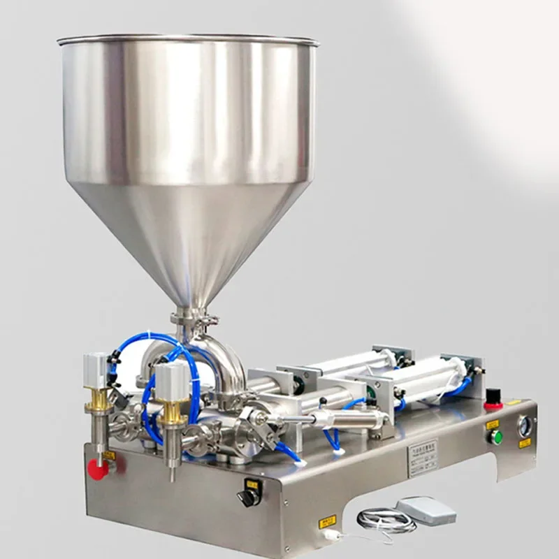 

Semi-automatic Double-head Quantitative Filling Machine Ointment Soft Ice Cream Cosmetic Paste Filling Equipmen